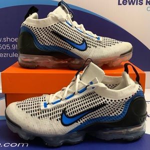 Nike Vapormax 2021 Flyknit White Photo Blue Kids 5y